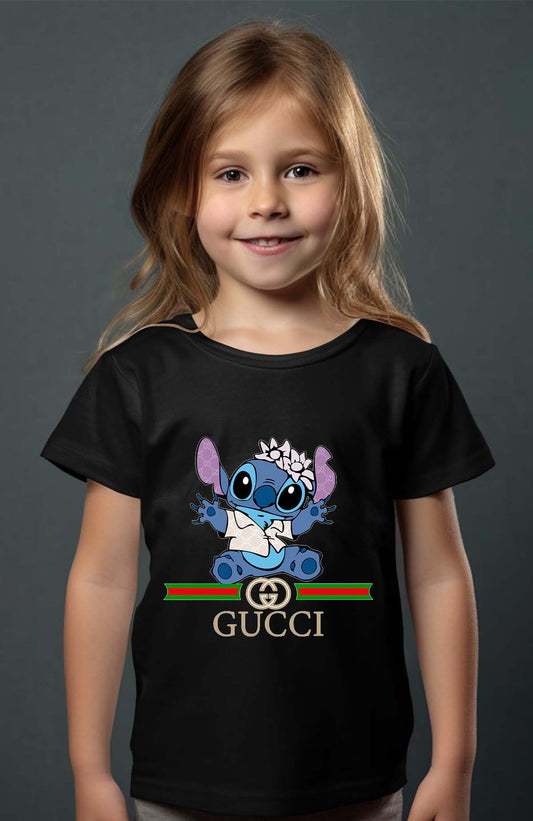 COULEUR:Noir|T-shirt Fille | Stitch gucci Chemise Noir