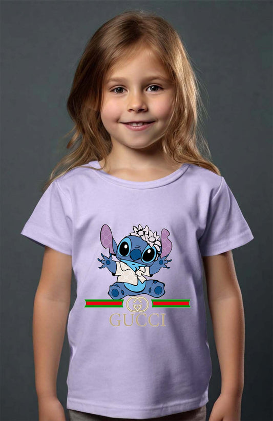 COULEUR:Violet|T-shirt Fille | Stitch gucci Chemise Violet