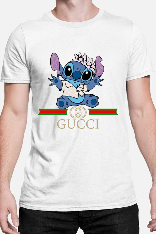 COULEUR:Blanc|T-shirt Homme | Stitch gucci Chemise Blanc