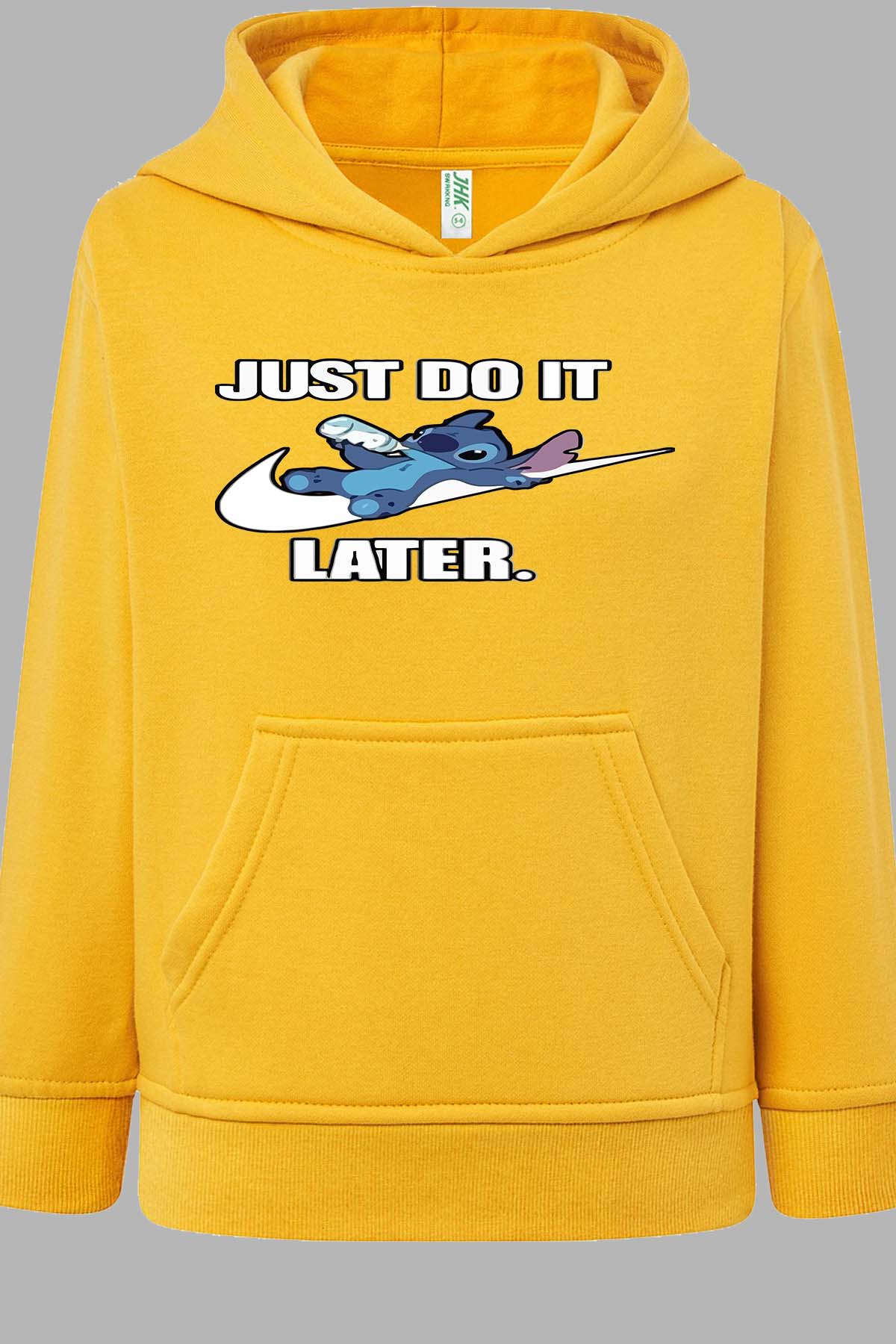 COULEUR:Jaune|Sweat Capuche Fille | Stitch just do it Jaune