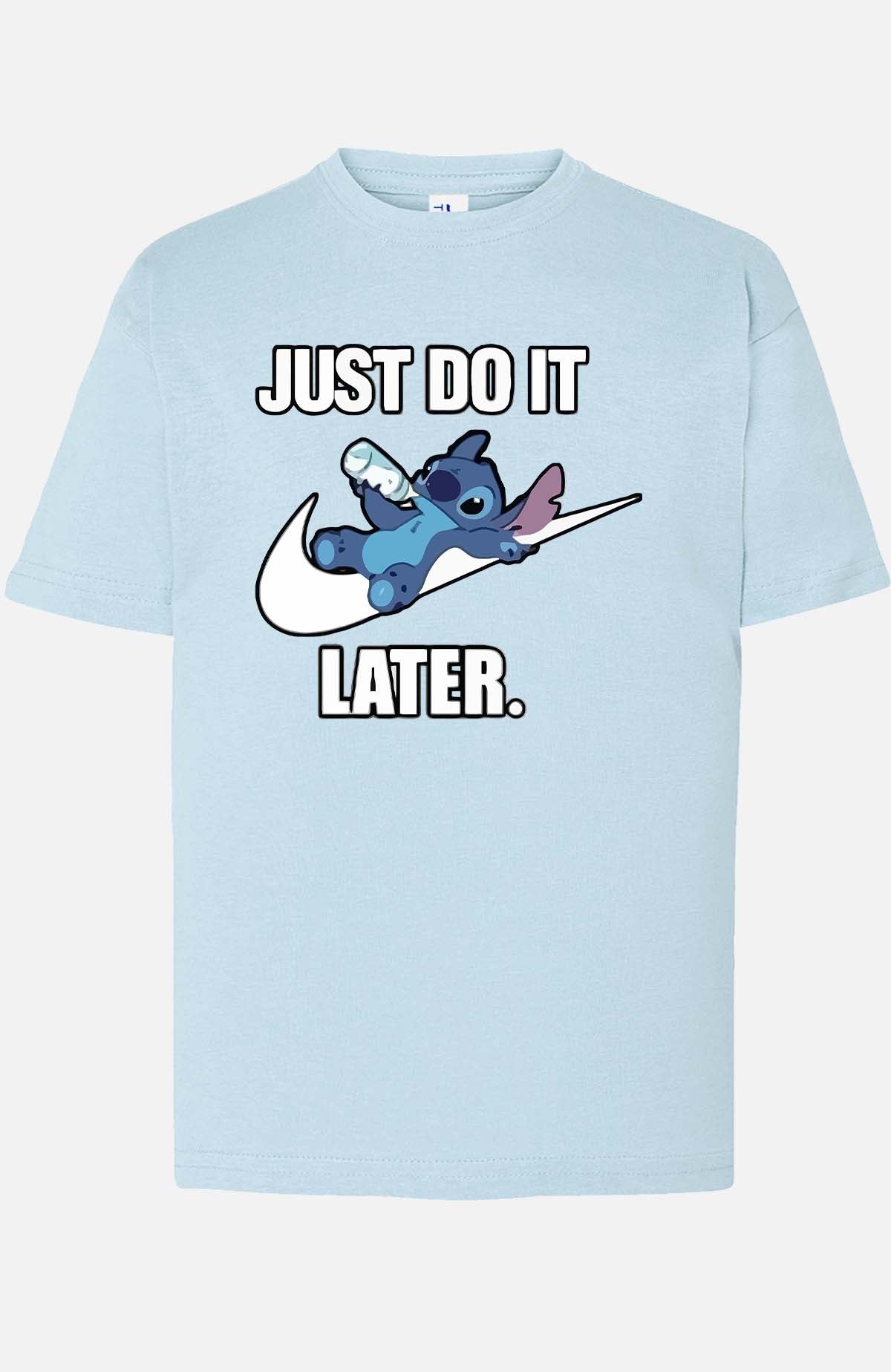 COULEUR:Bleu Ciel|T-shirt Garçon | Stitch just do it Bleu Ciel