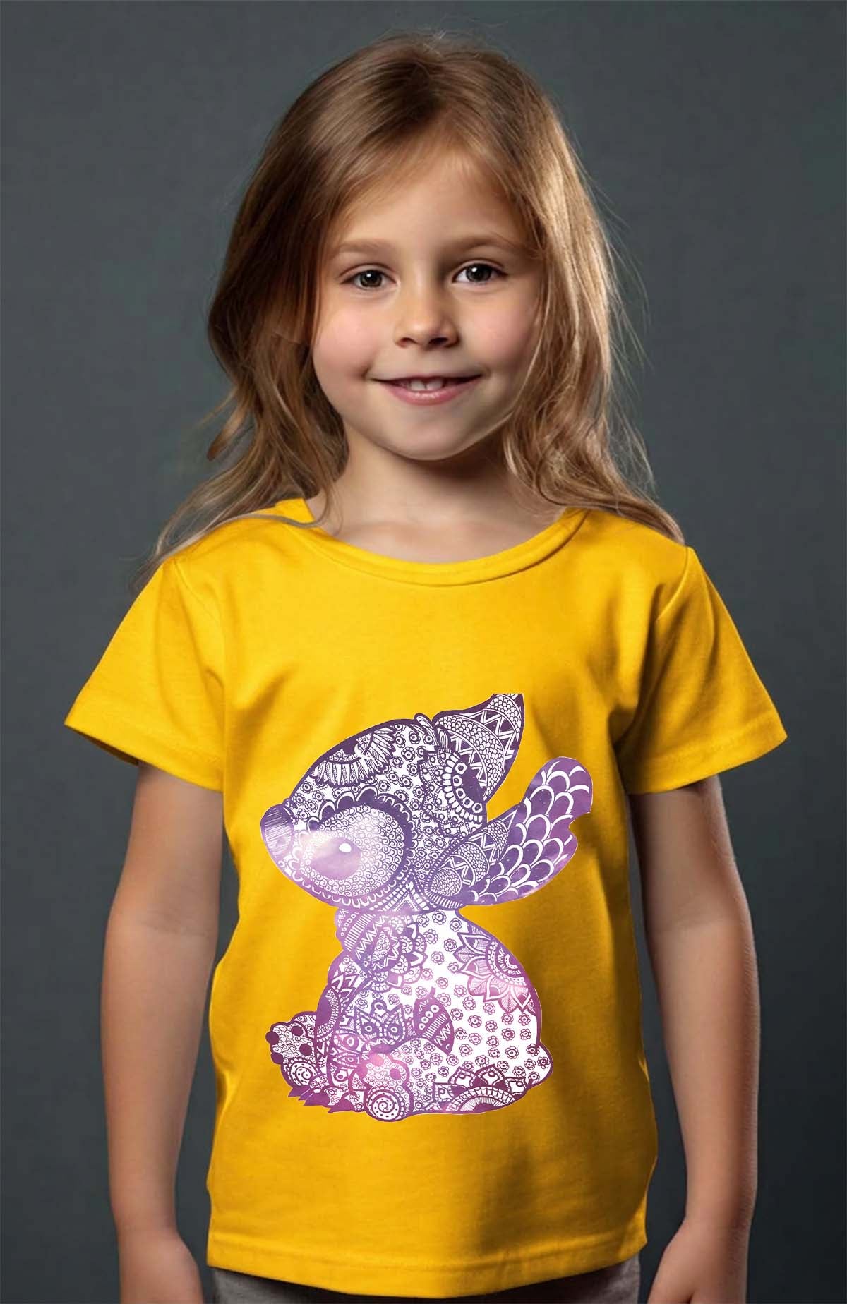 COULEUR:Jaune|T-shirt Fille | Stitch magala Jaune