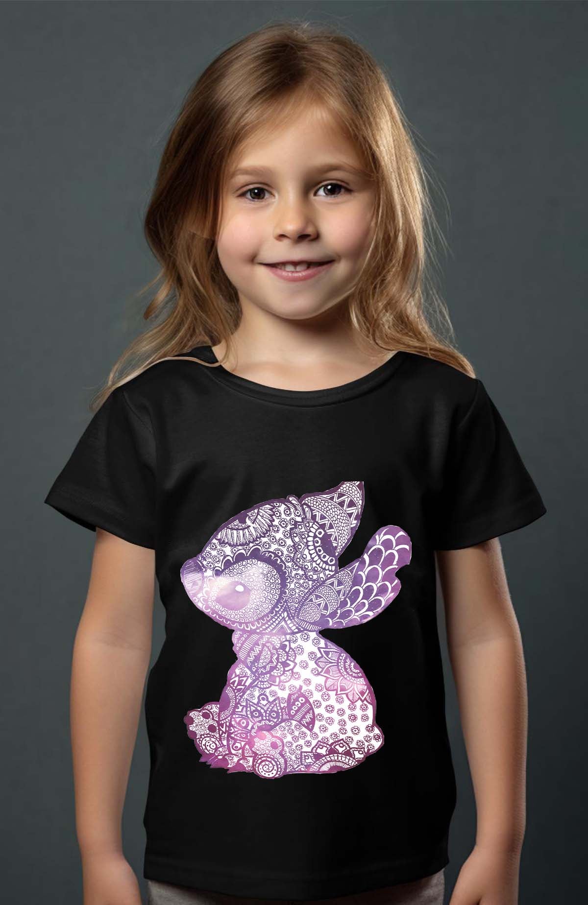 COULEUR:Noir|T-shirt Fille | Stitch magala Noir