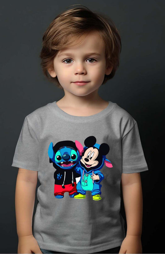 COULEUR:Gris|T-shirt Garçon | Stitch mickey déguisé Gris