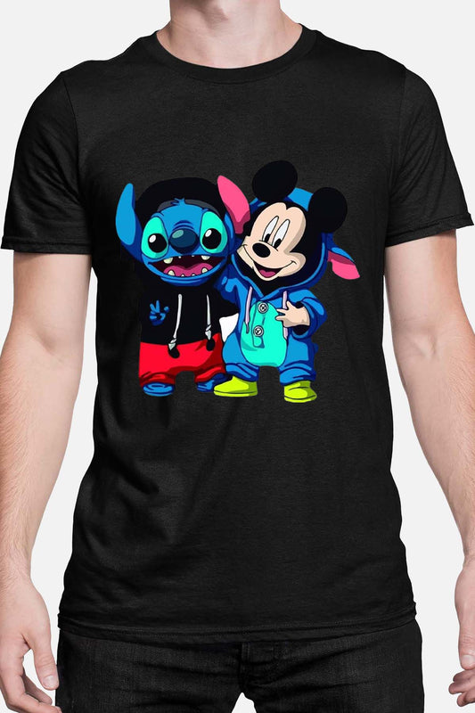 COULEUR:Noir|T-shirt Homme | Stitch mickey déguisé Noir