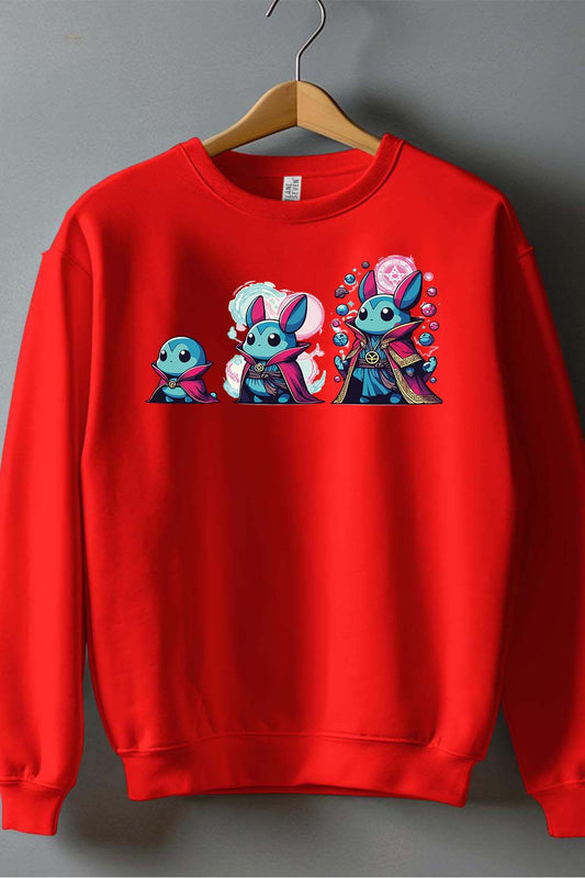 COULEUR:Rouge|Sweat Col Rond Garçon | Strange Poke Rouge