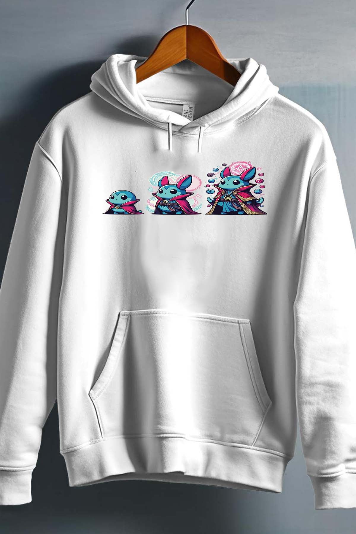 COULEUR:Blanc|Sweat Capuche Garçon | Strange Poke Blanc
