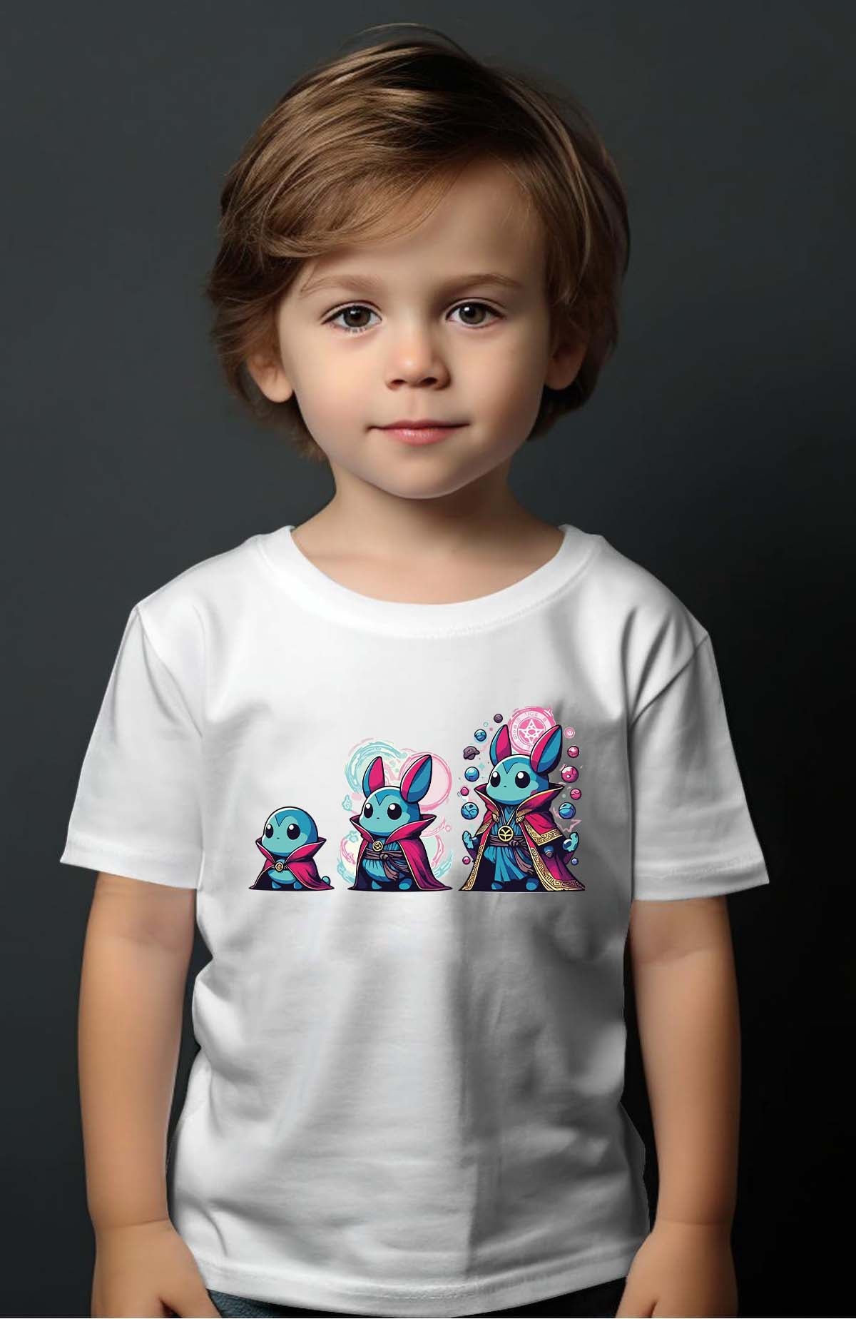 COULEUR:Blanc|T-shirt Garçon | Strange Poke Blanc