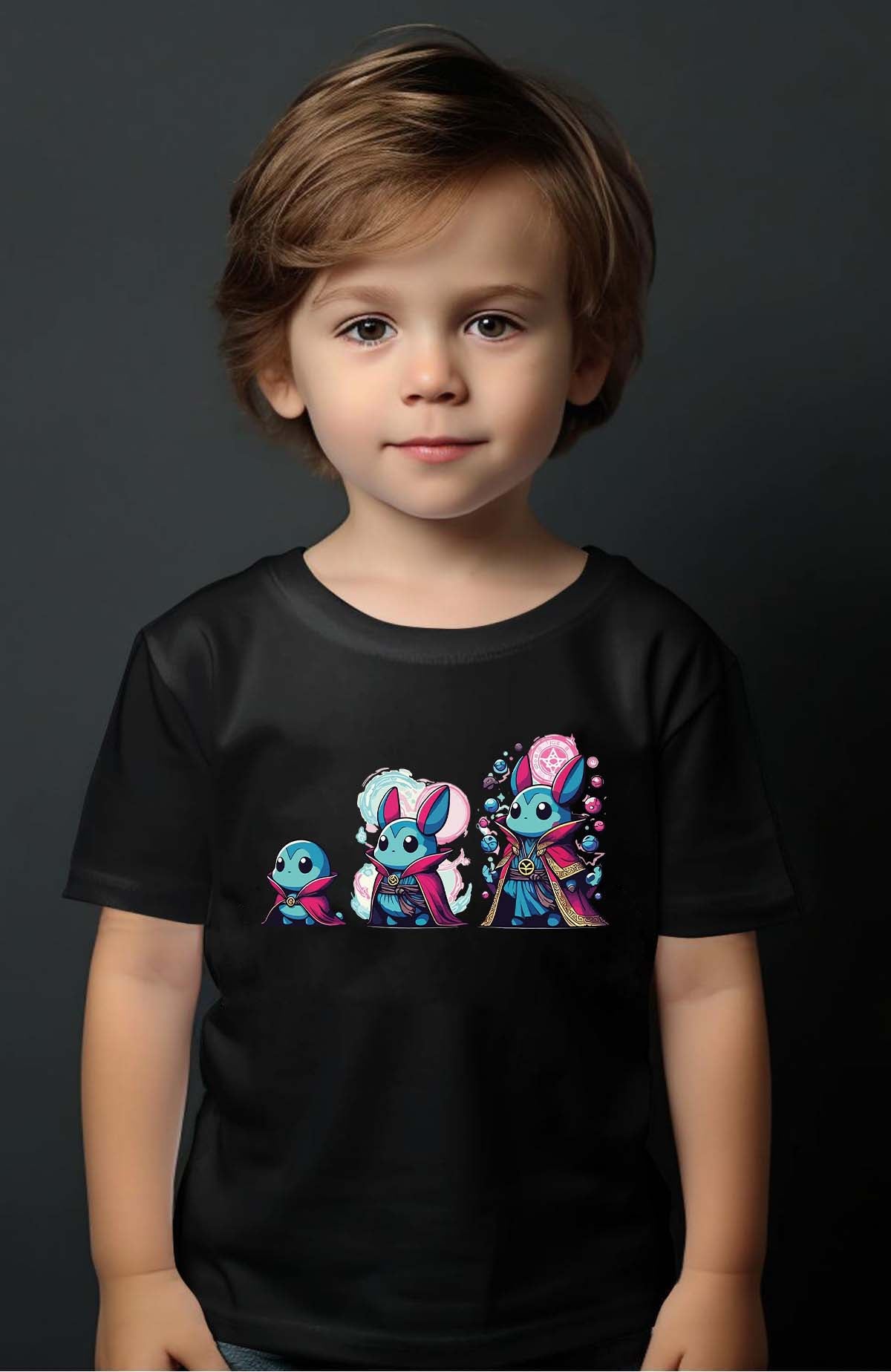 COULEUR:Noir|T-shirt Garçon | Strange Poke Noir