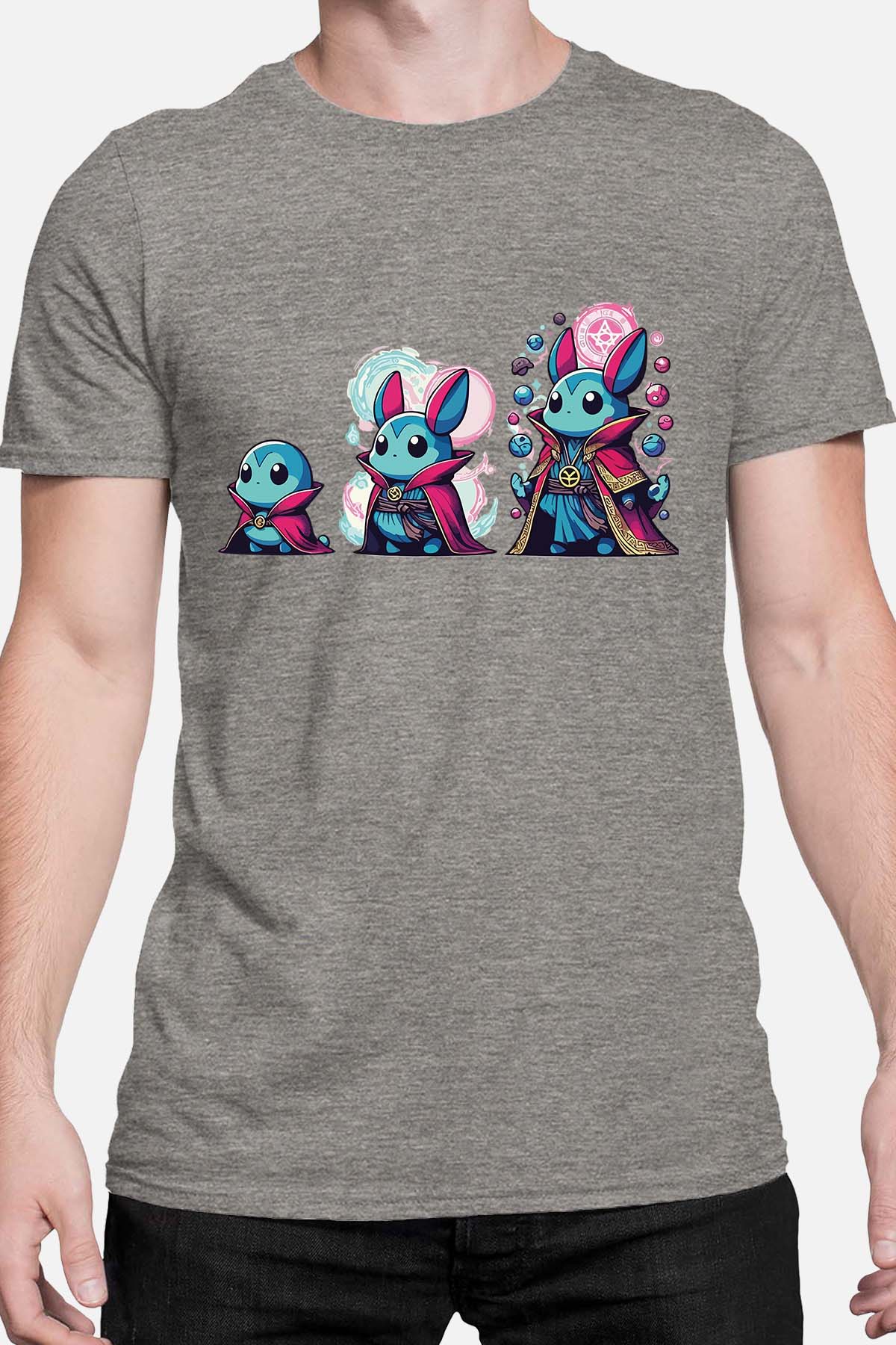 COULEUR:Gris|T-shirt Homme | Strange Poke Gris