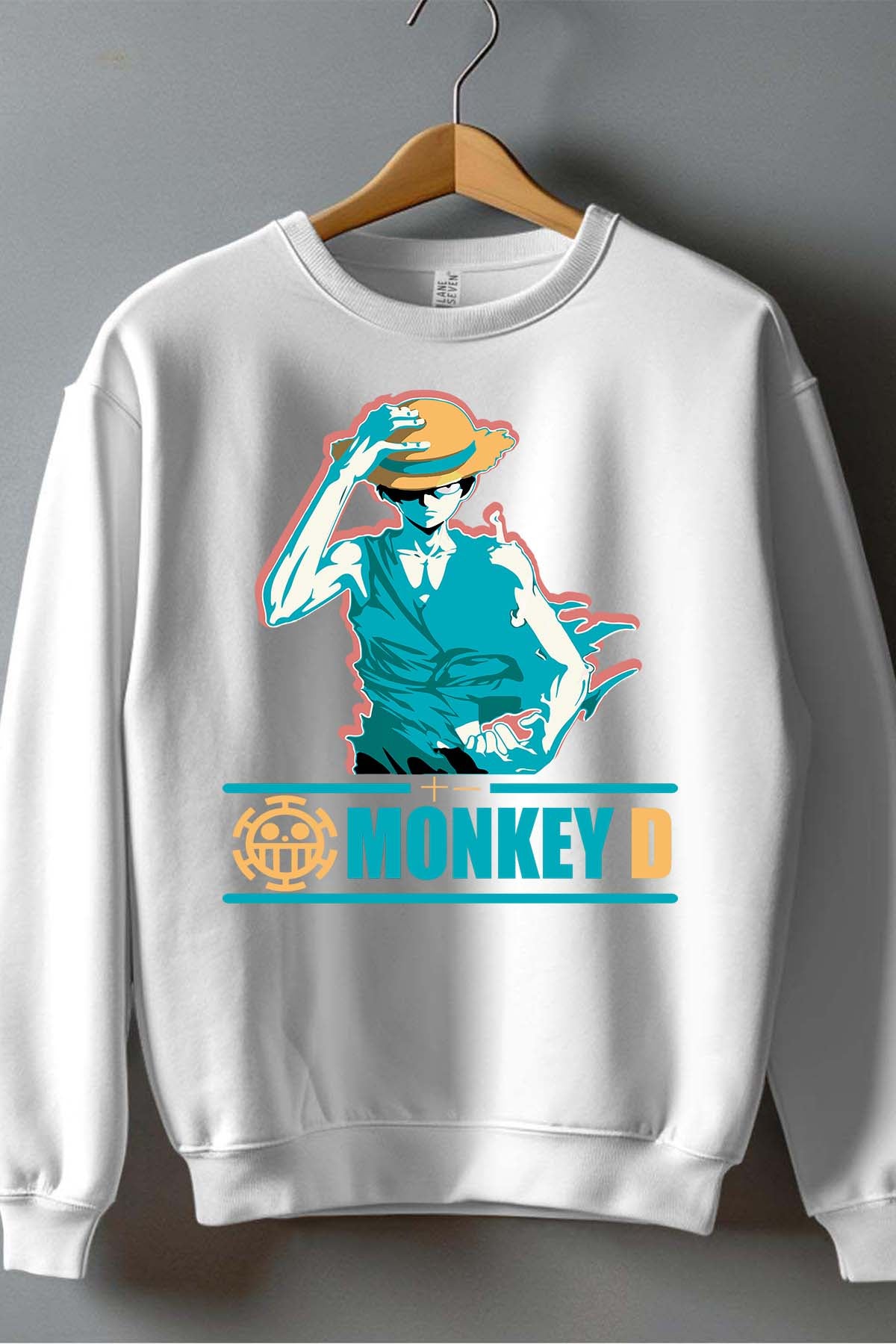 COULEUR:Blanc|Sweat Col Rond Homme | Straw Hat Blanc
