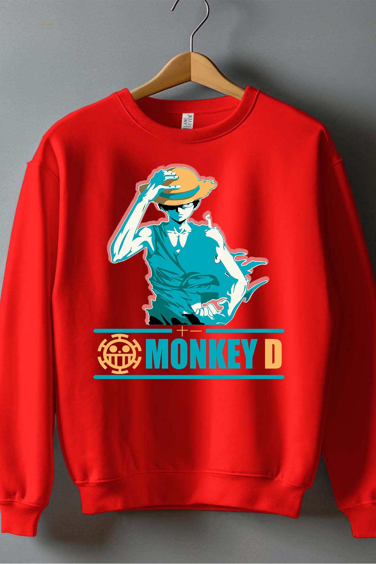 COULEUR:Rouge|Sweat Col Rond Homme | Straw Hat Rouge