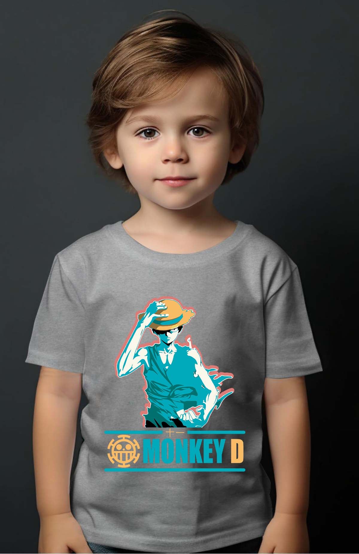 COULEUR:Gris|T-shirt Garçon | Straw Hat Gris