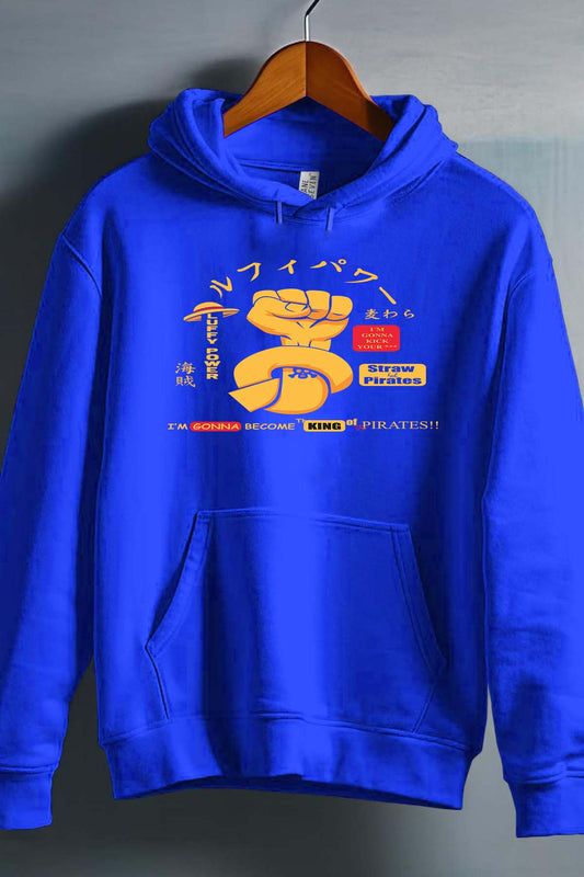 COULEUR:Bleu Roi|Sweat Capuche Homme | Straw Pirates Bleu Roi