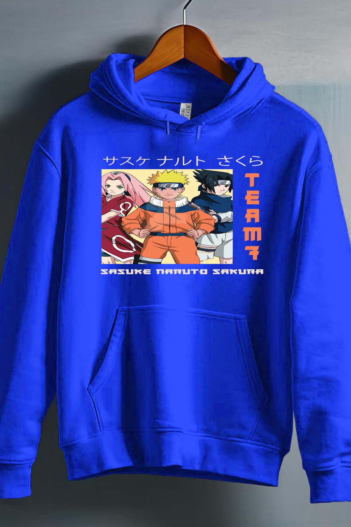 COULEUR:Bleu Roi|Sweat Capuche Garçon | Team 7 naruto Bleu Roi