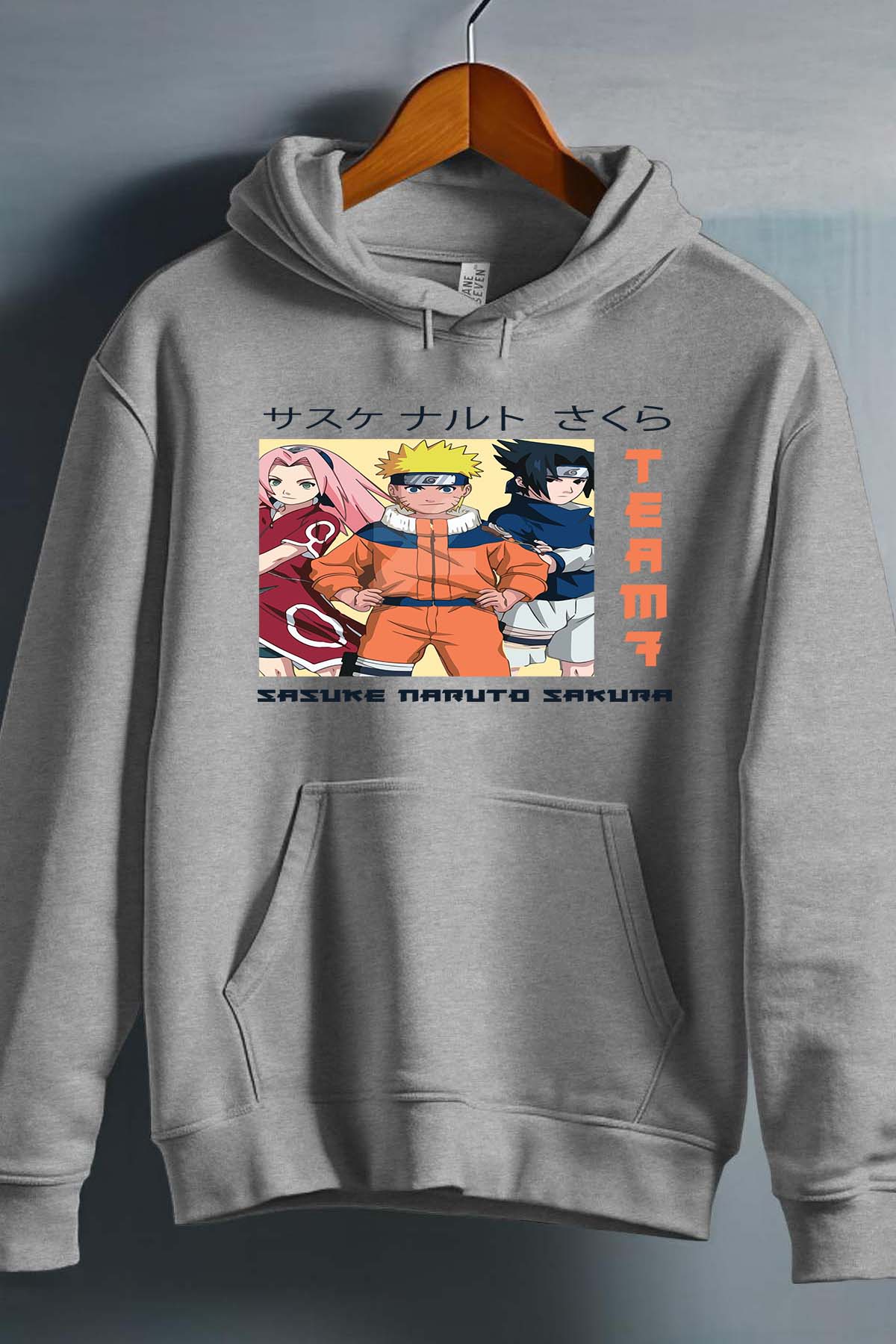 COULEUR:Gris|Sweat Capuche Garçon | Team 7 naruto Gris