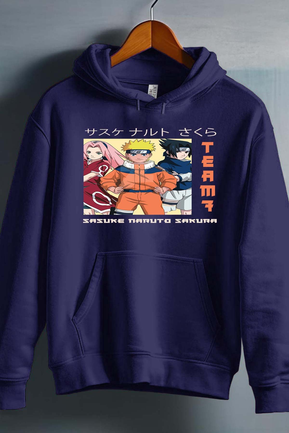COULEUR:Marine|Sweat Capuche Garçon | Team 7 naruto Marine