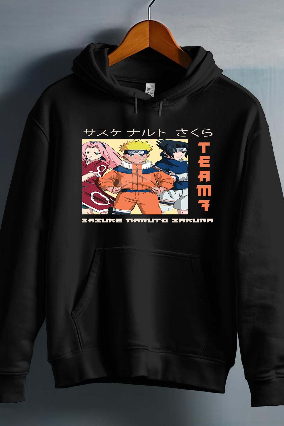 COULEUR:Noir|Sweat Capuche Garçon | Team 7 naruto Noir