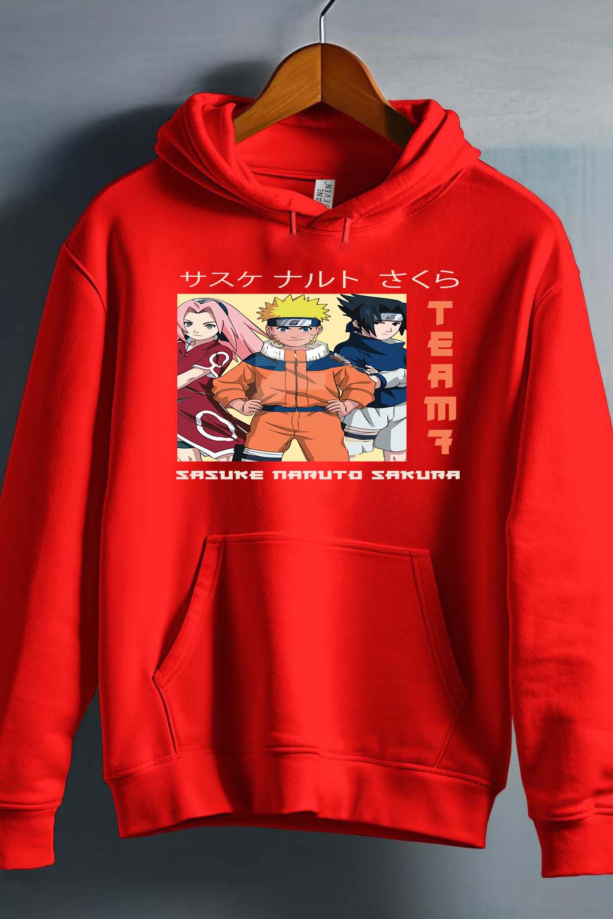 COULEUR:Rouge|Sweat Capuche Garçon | Team 7 naruto Rouge