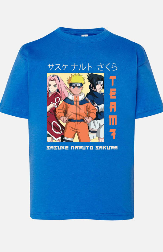 COULEUR:Bleu Roi|T-shirt Garçon | Team 7 naruto Bleu Roi
