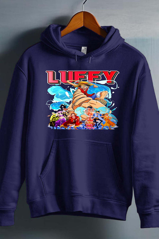 COULEUR:Marine|Sweat Capuche Homme | Team Luffy 05 Marine