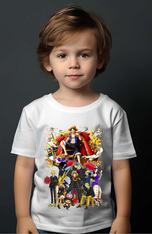COULEUR:Blanc|T-shirt Garçon | Team luffy 01 Blanc