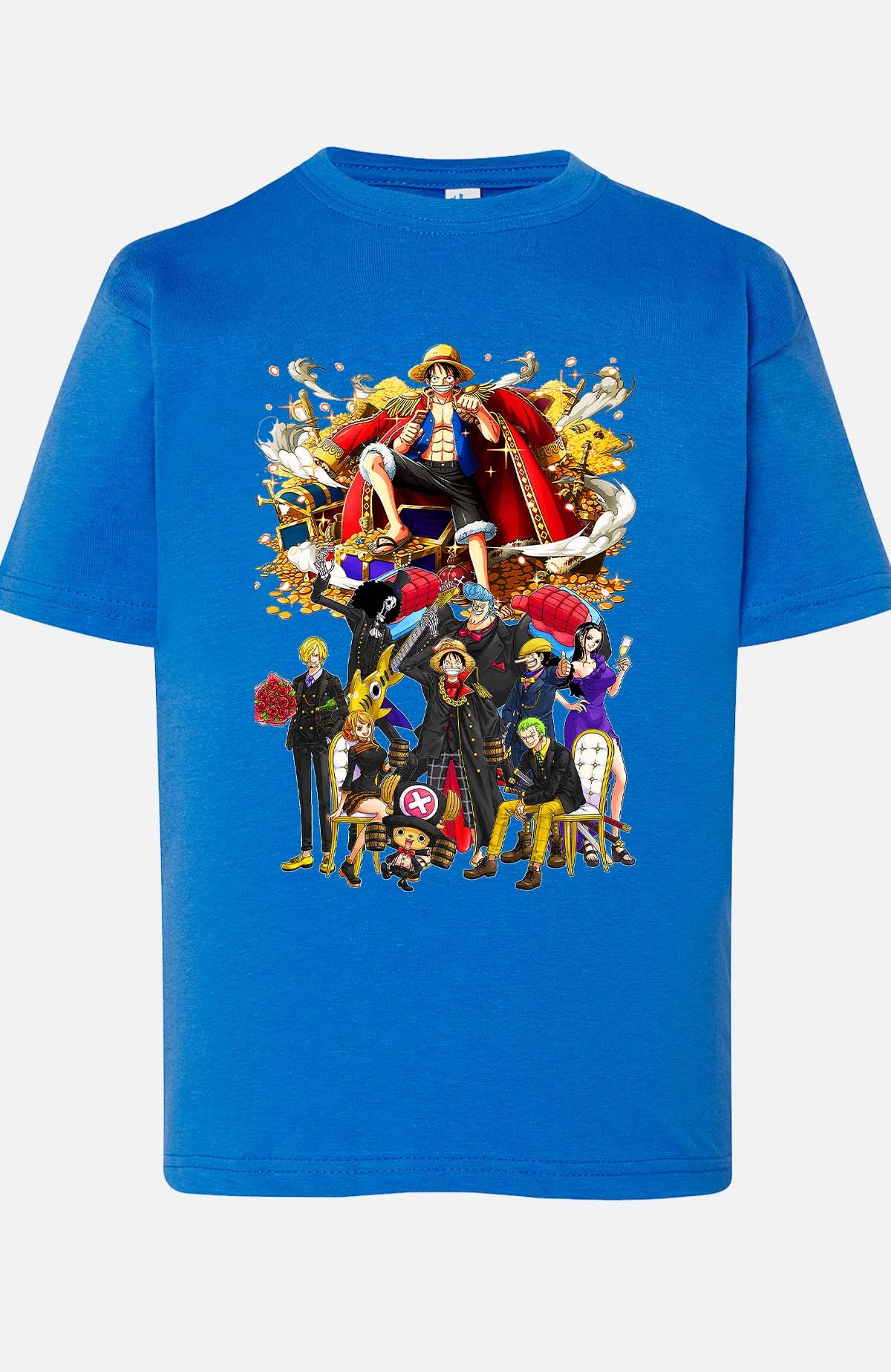 COULEUR:Bleu Roi|T-shirt Garçon | Team luffy 01 Bleu Roi