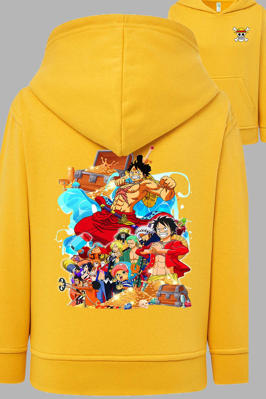 COULEUR:Jaune|Sweat Capuche Homme | Team luffy 02 Jaune