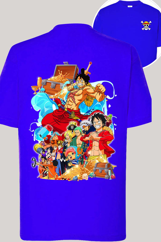 COULEUR:Bleu Roi|T-shirt Garçon | Team luffy 02 Bleu Roi