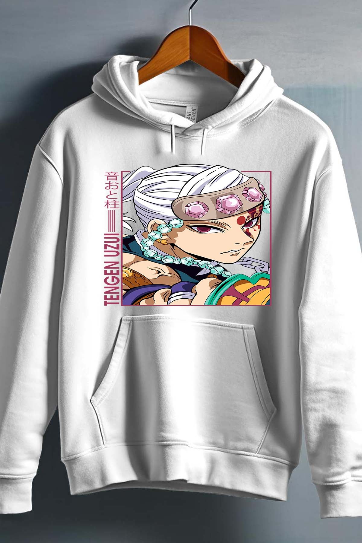 COULEUR:Blanc|Sweat Capuche Garçon | TengenUzui 01 Blanc