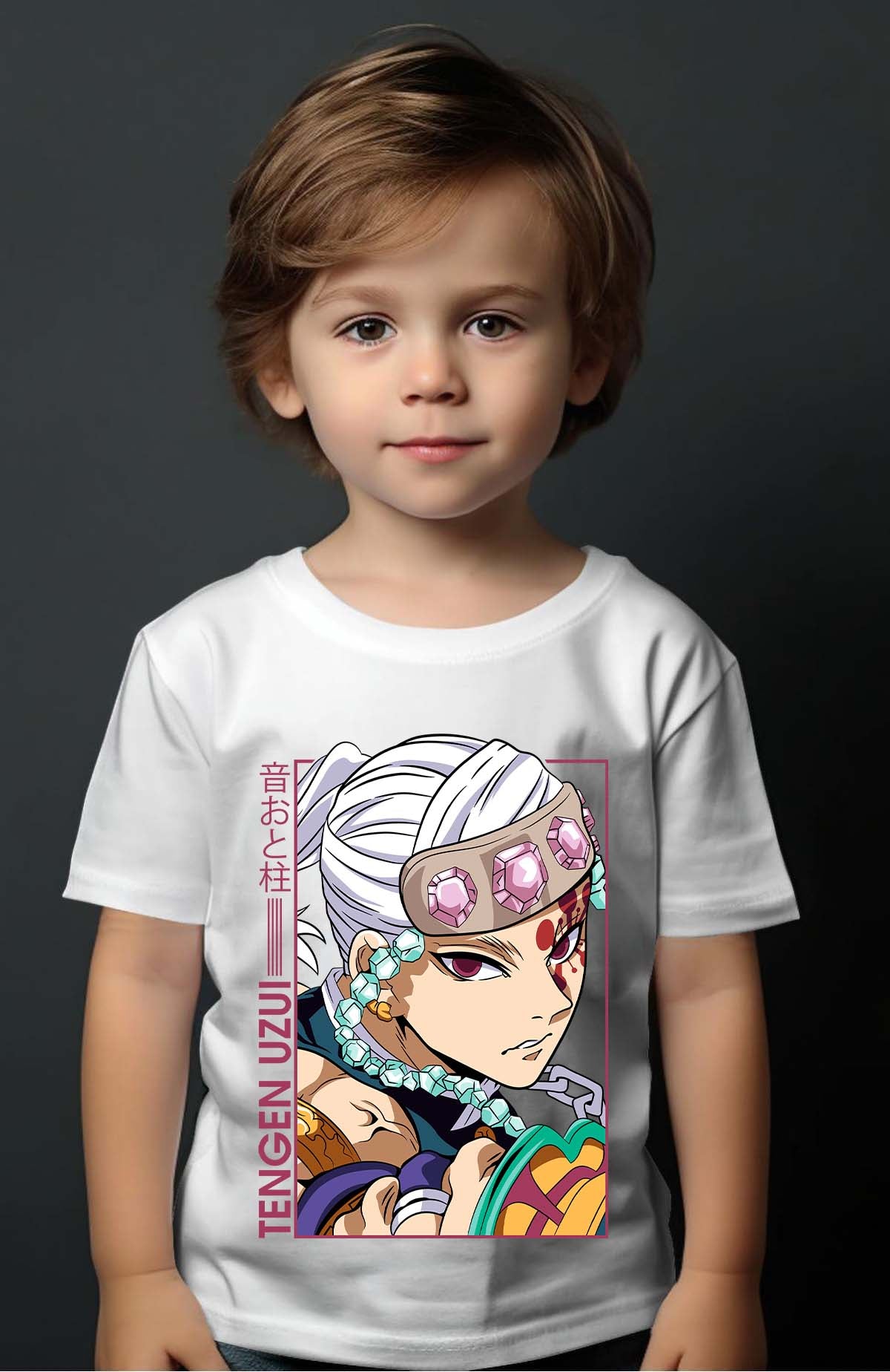 COULEUR:Blanc|T-shirt Garçon | TengenUzui 01 Blanc