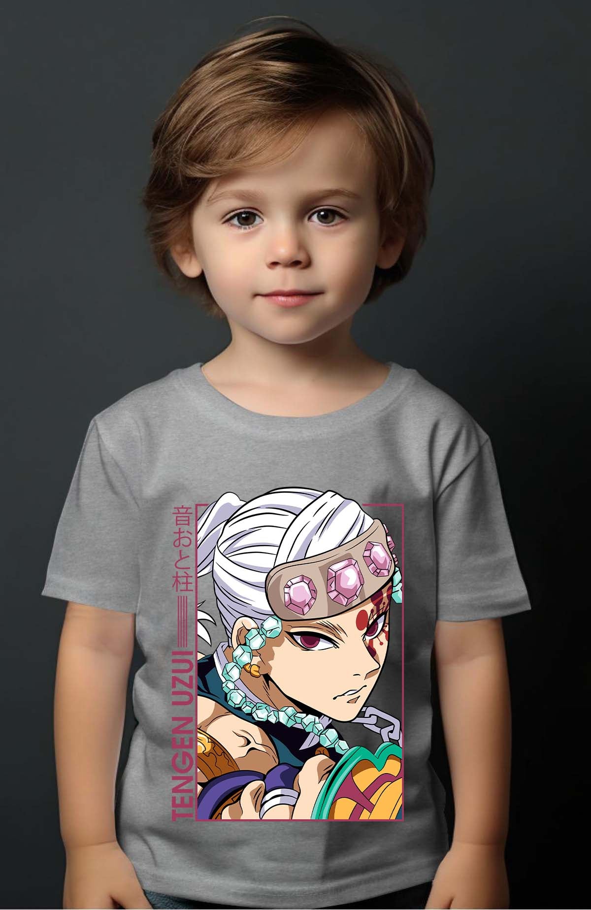COULEUR:Gris|T-shirt Garçon | TengenUzui 01 Gris