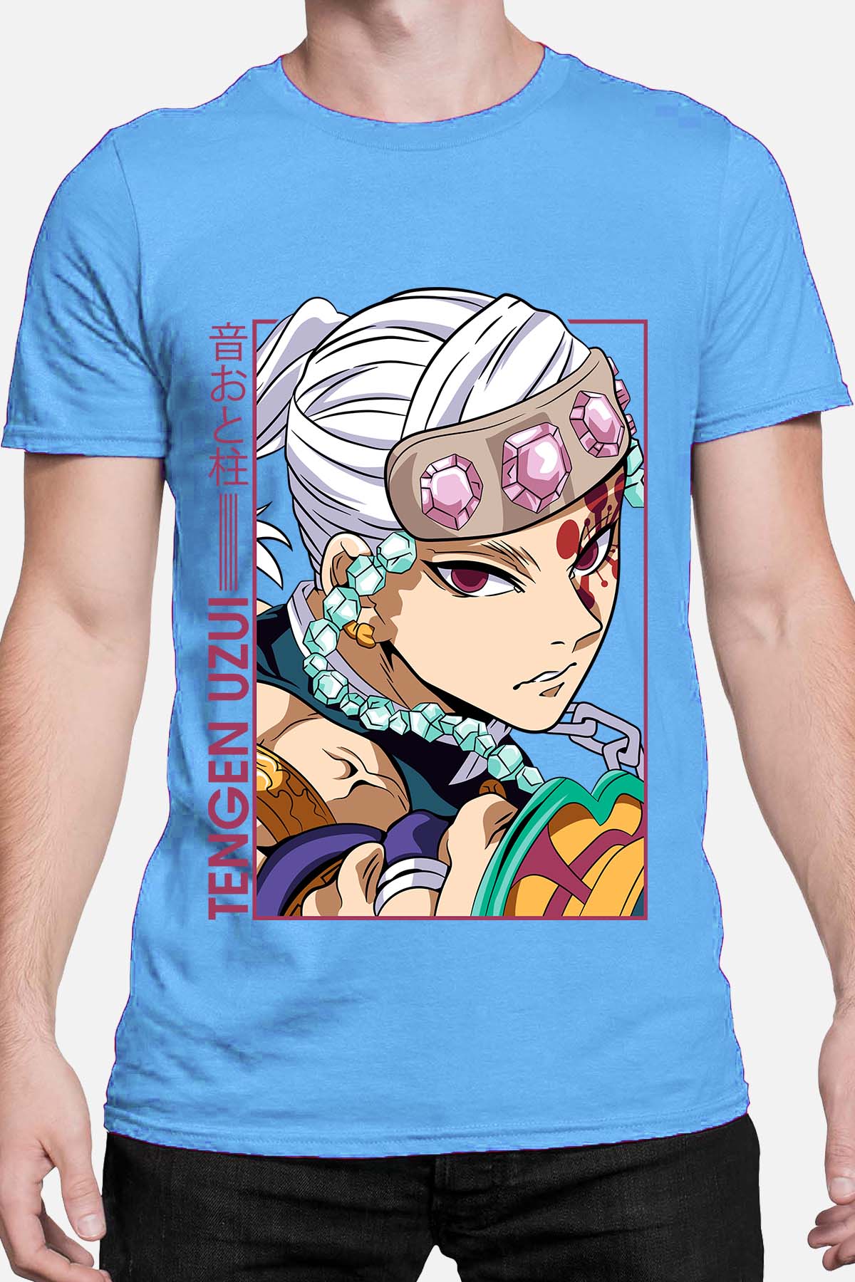 COULEUR:Bleu Ciel|T-shirt Homme | TengenUzui 01 Bleu Ciel