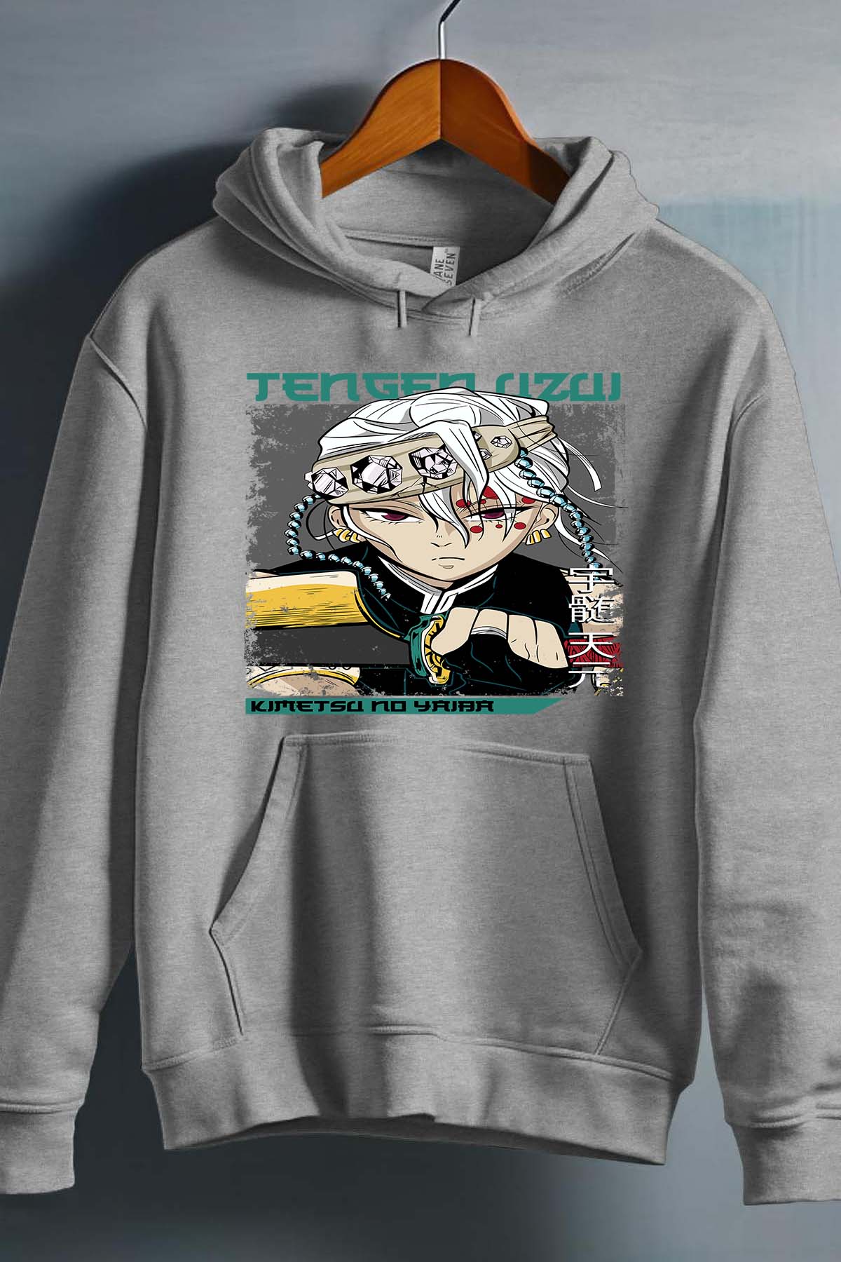 COULEUR:Gris|Sweat Capuche Homme | TengenUzui 02 Gris