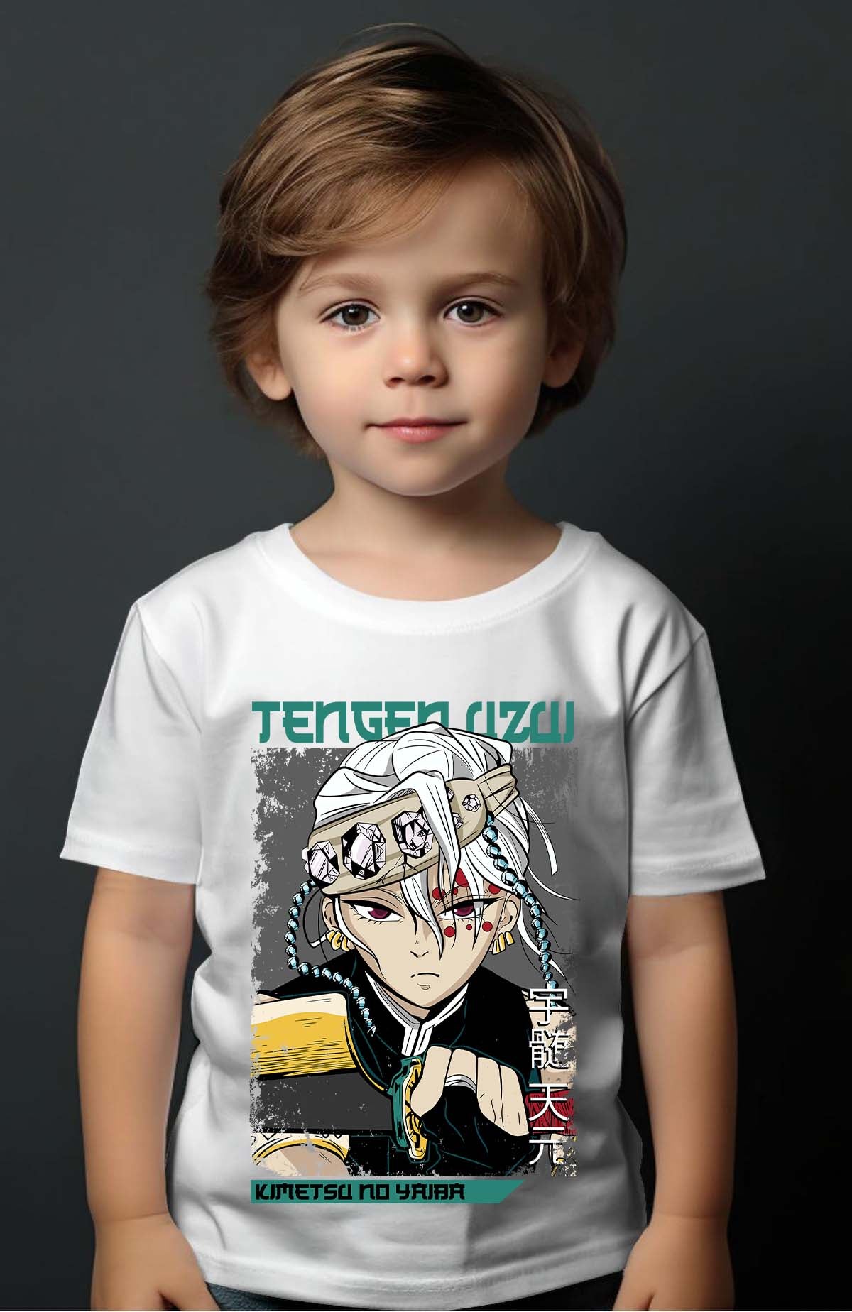 COULEUR:Blanc|T-shirt Garçon | TengenUzui 02 Blanc