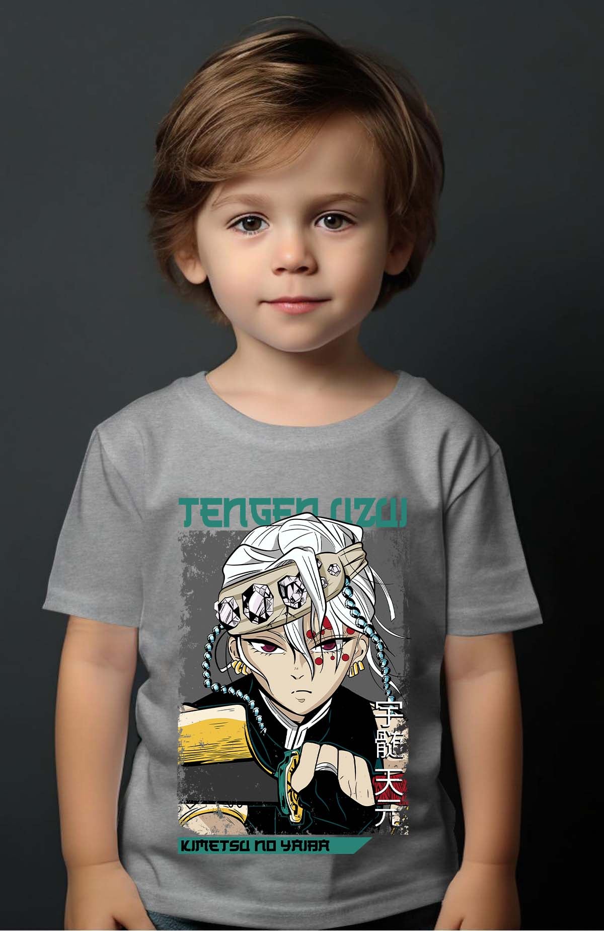 COULEUR:Gris|T-shirt Garçon | TengenUzui 02 Gris