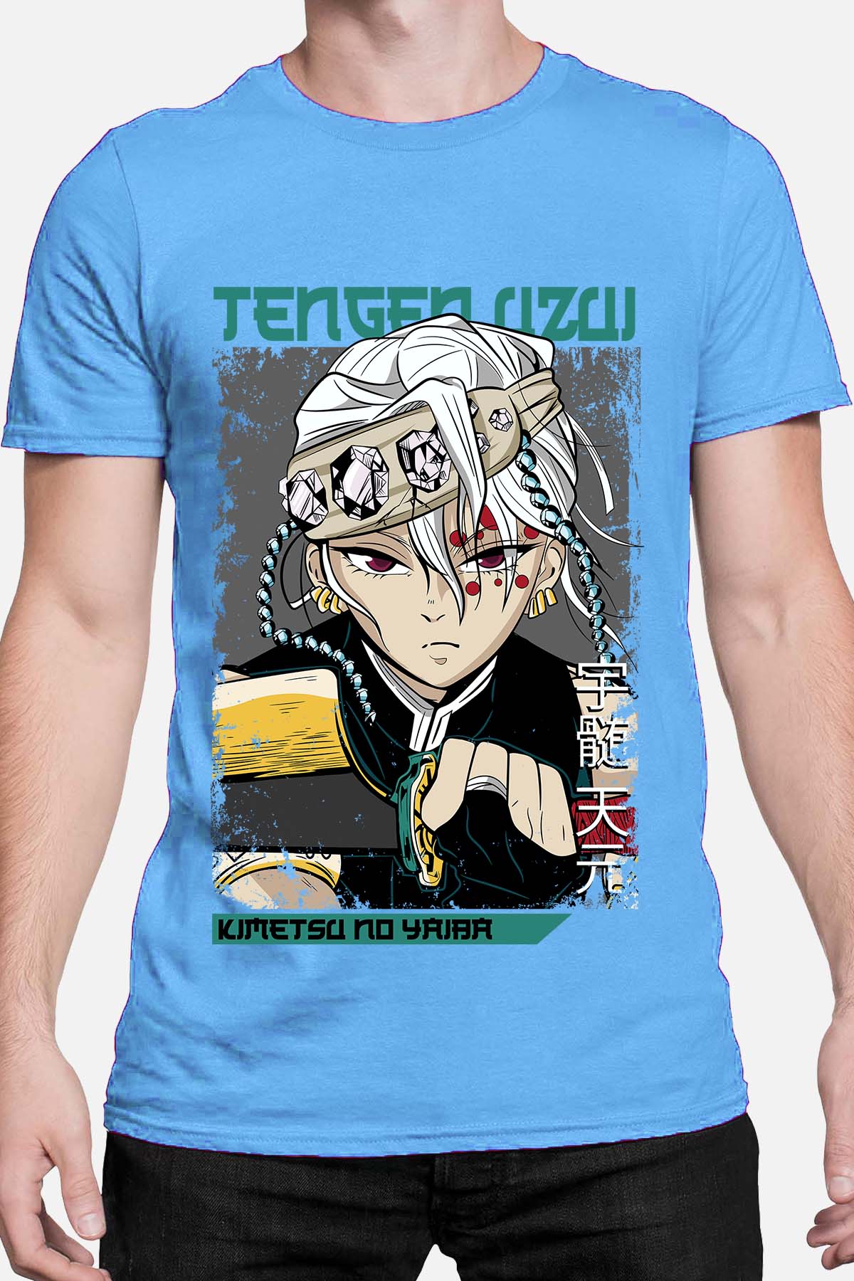 COULEUR:Bleu Ciel|T-shirt Homme | TengenUzui 02 Bleu Ciel