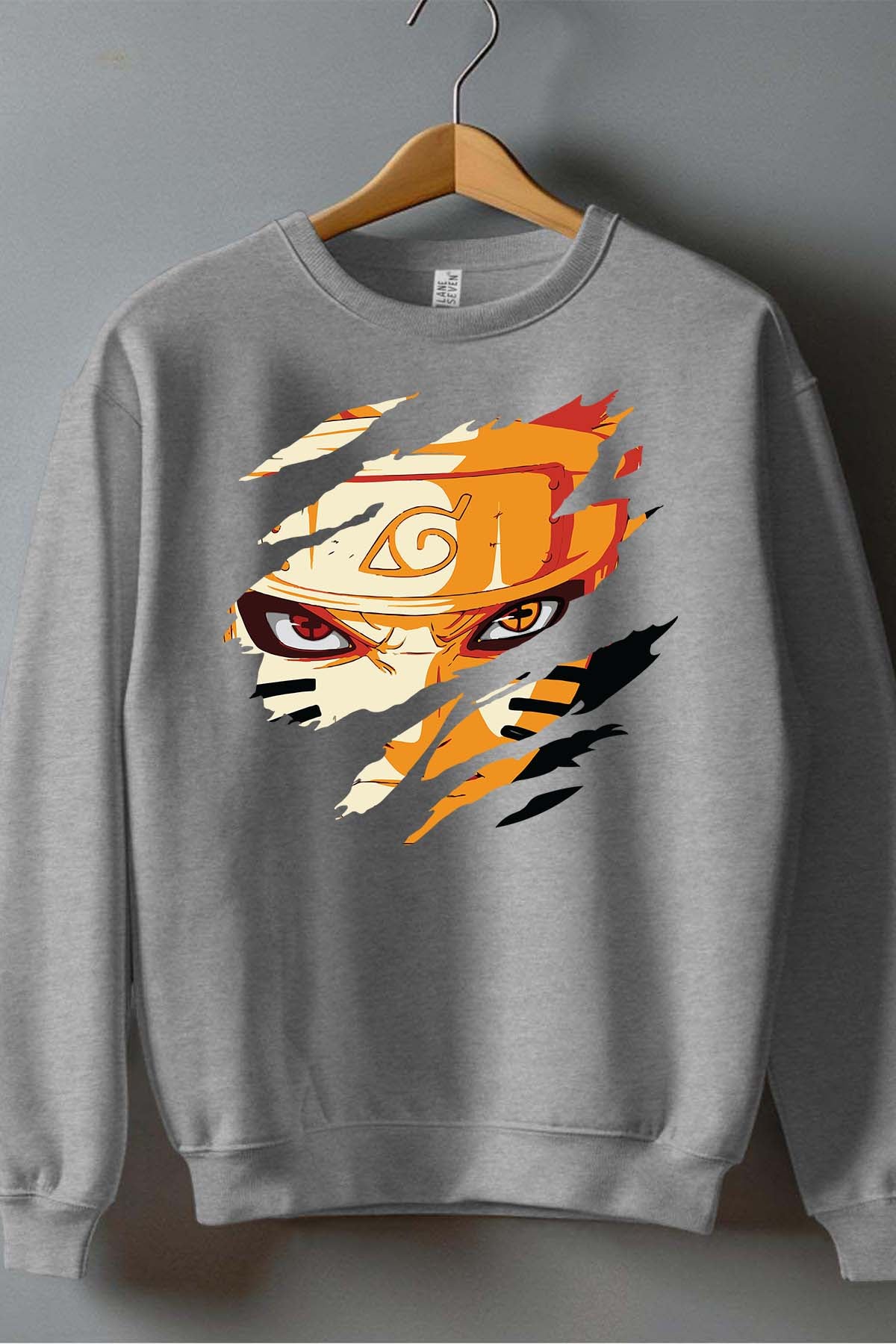 COULEUR:Gris|Sweat Col Rond Garçon | Tête déchiré Gris