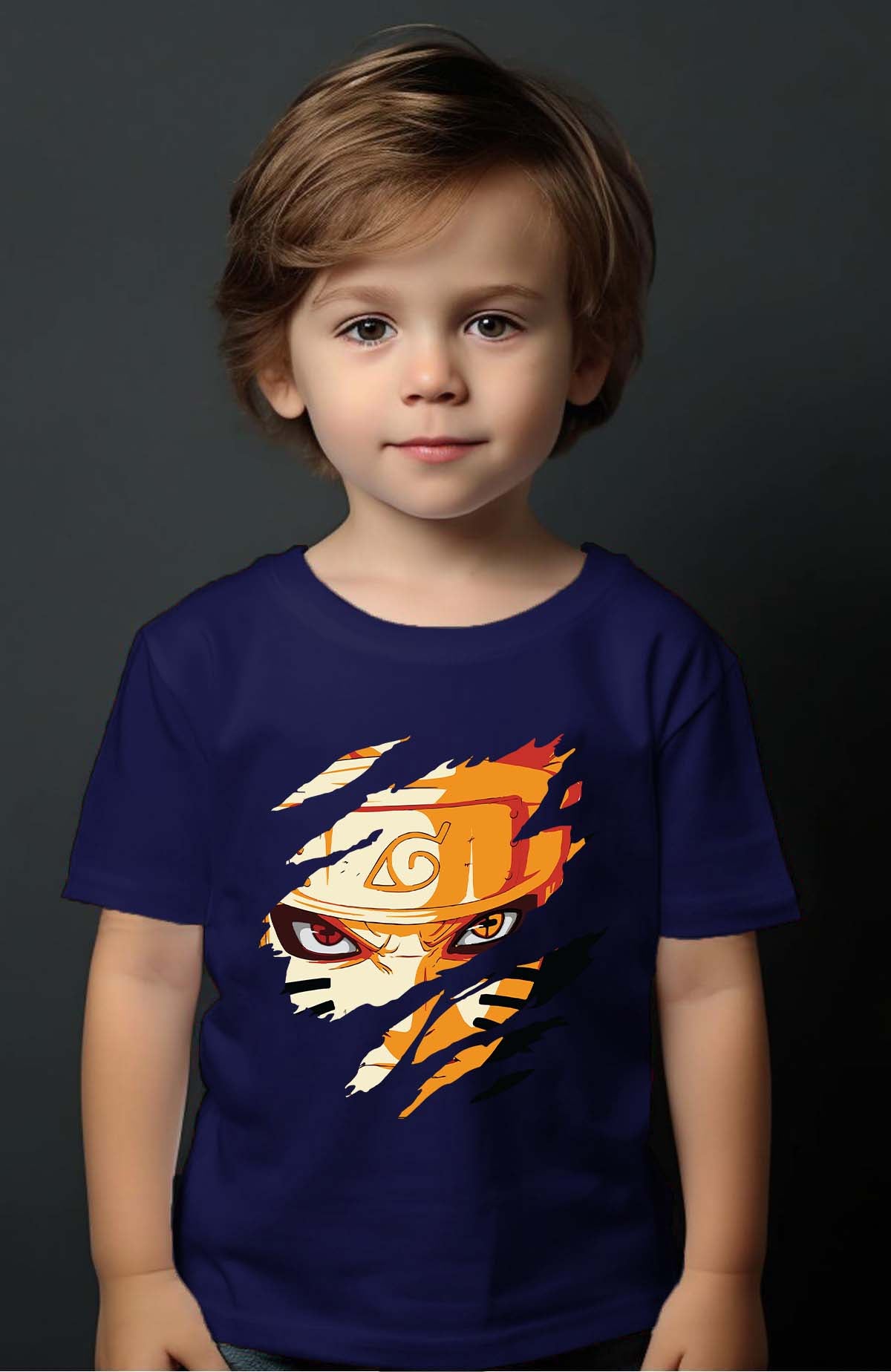 COULEUR:Marine|T-shirt Garçon | Tête déchiré Marine