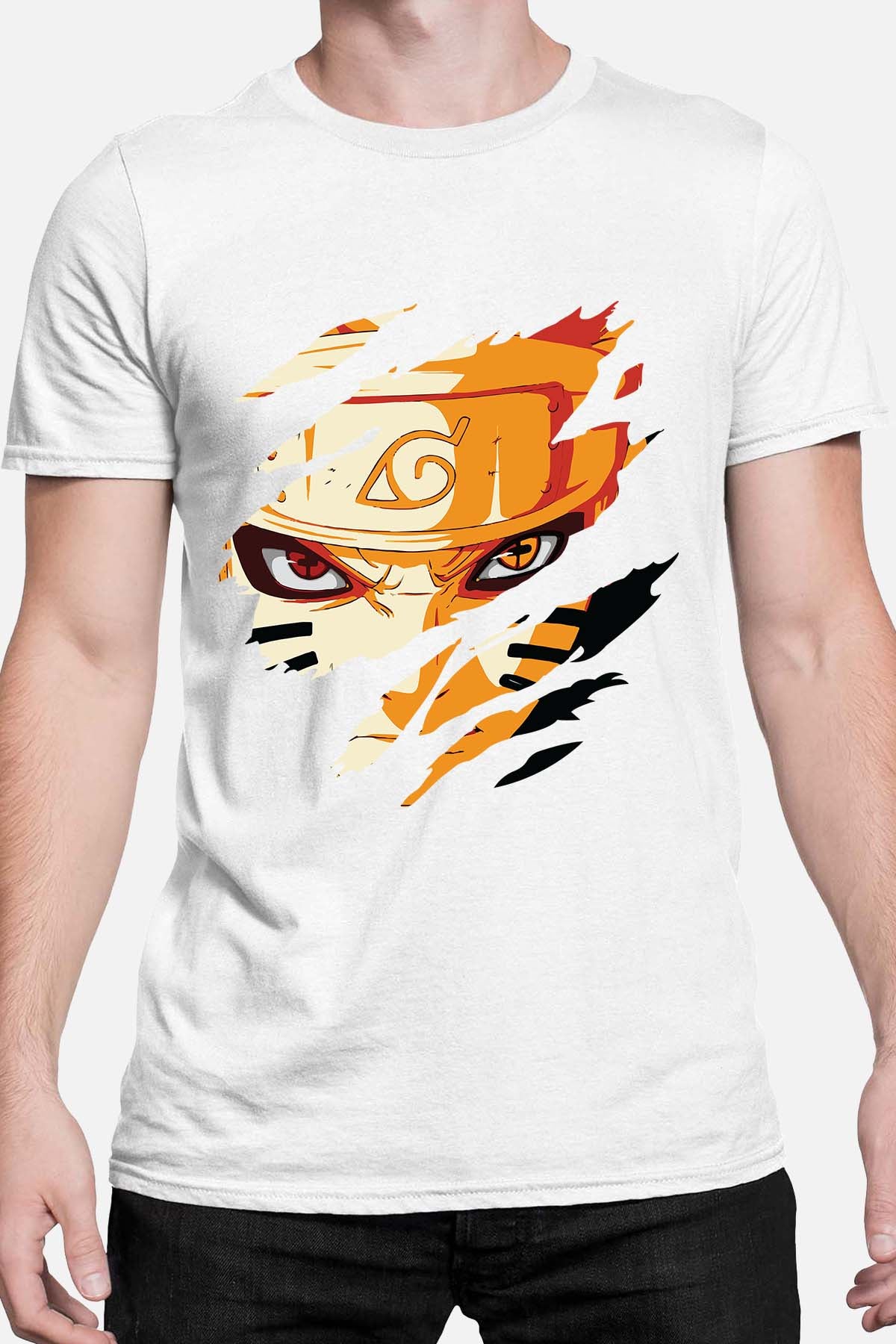 COULEUR:Blanc|T-shirt Homme | Tête déchiré Blanc