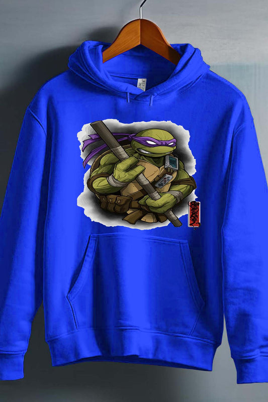 COULEUR:Bleu Roi|Sweat Capuche Homme | Tortue Ninja Violet Bleu Roi
