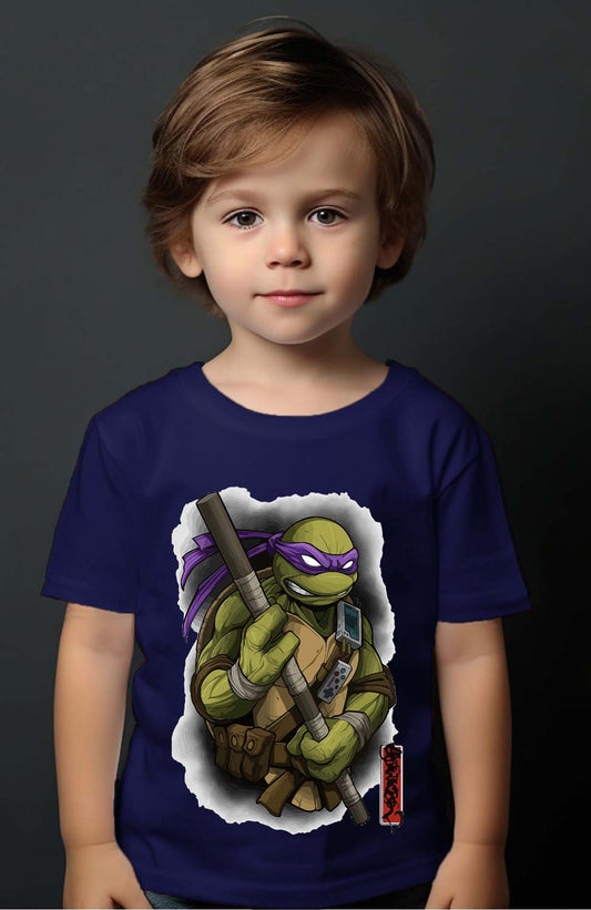 COULEUR:Marine|T-shirt Garçon | Tortue Ninja Violet Marine