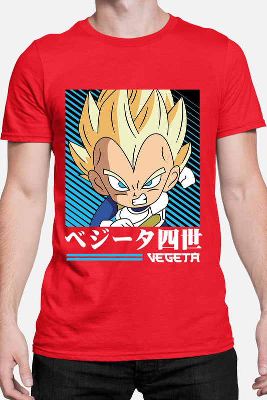 COULEUR:Rouge|T-shirt Homme | VEGETA CHIBI 01 Rouge