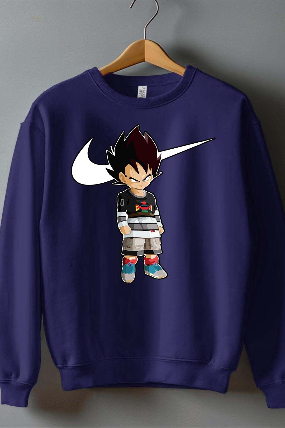 COULEUR:Marine|Sweat Col Rond Homme | Vegeta Virgule Marine