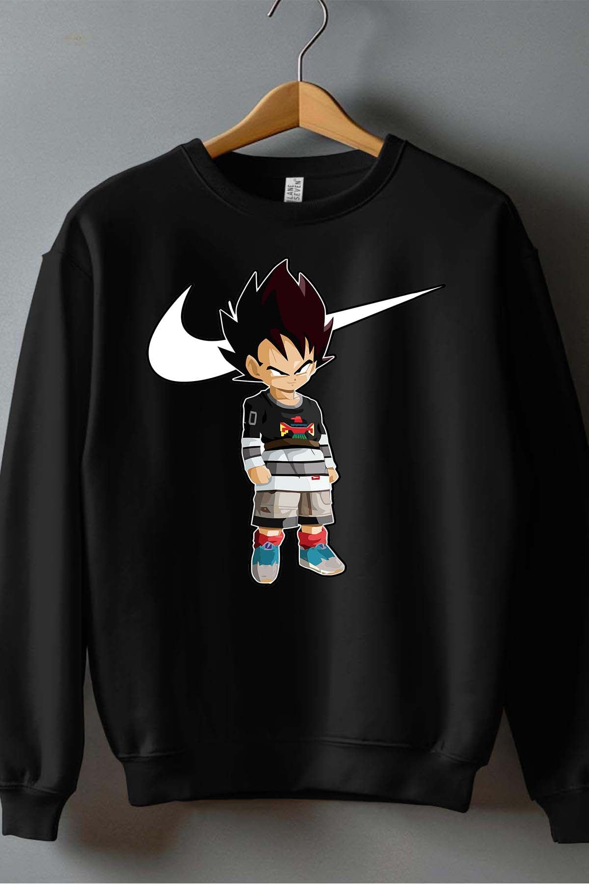 COULEUR:Noir|Sweat Col Rond Homme | Vegeta Virgule Noir