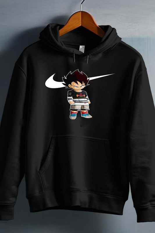 COULEUR:Noir|Sweat Capuche Homme | Vegeta Virgule Noir