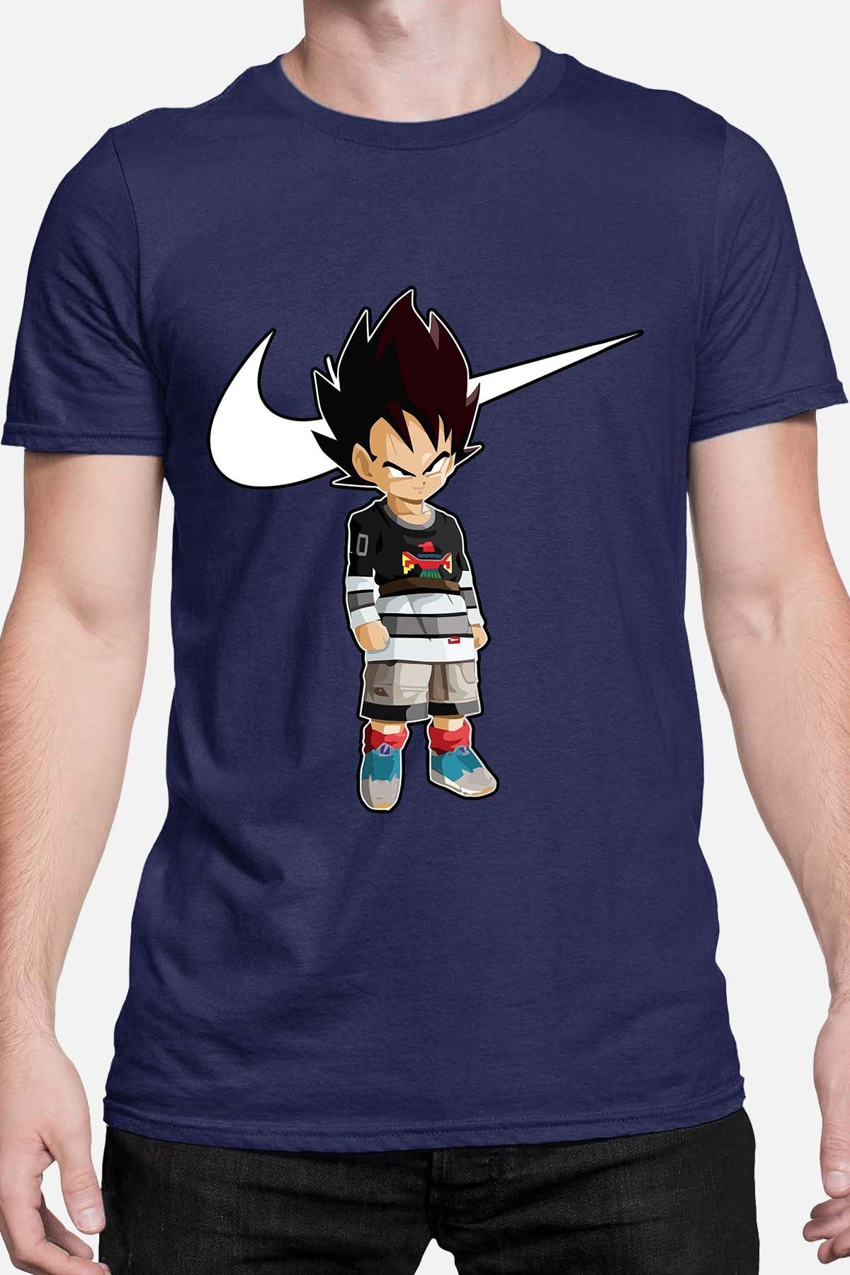 COULEUR:Marine|T-shirt Homme | Vegeta Virgule Marine
