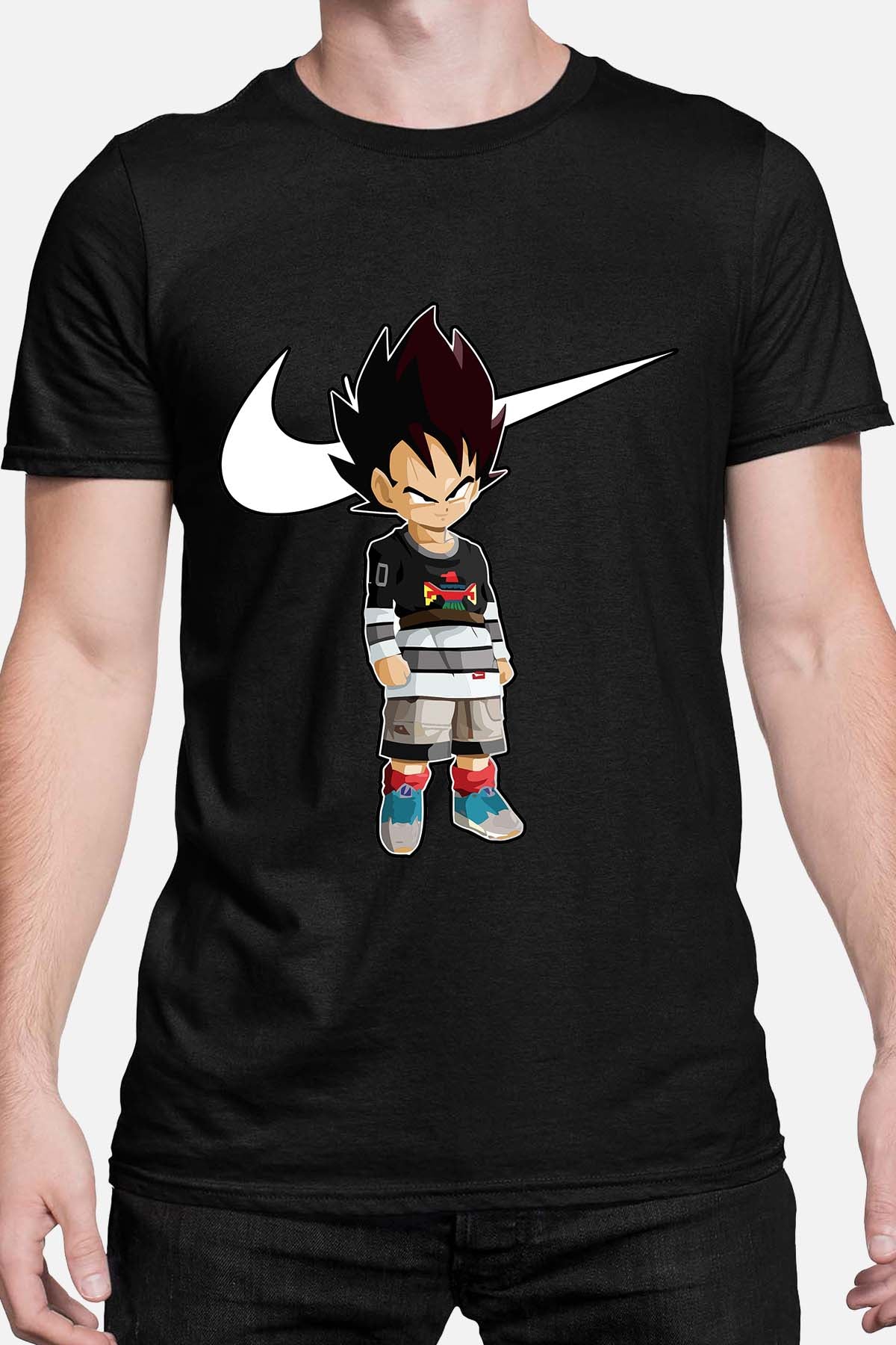 COULEUR:Noir|T-shirt Homme | Vegeta Virgule Noir