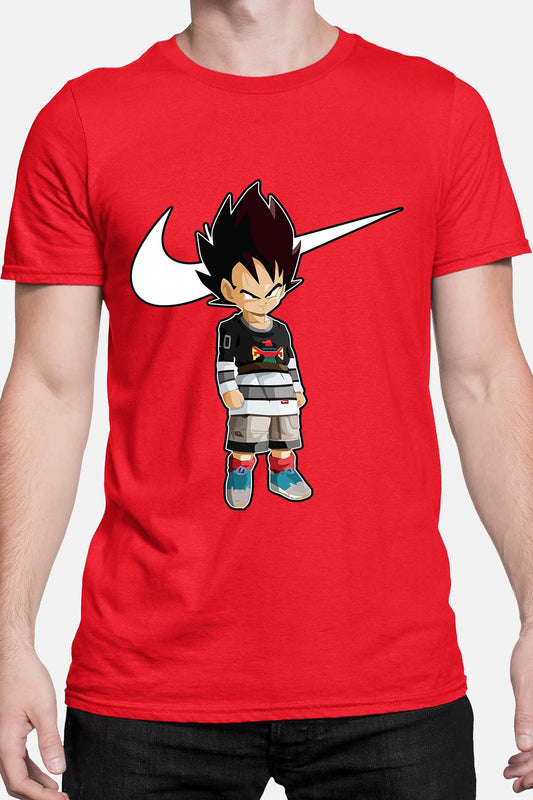 COULEUR:Rouge|T-shirt Homme | Vegeta Virgule Rouge