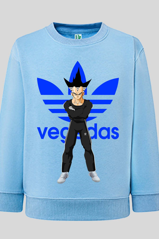 COULEUR:Bleu Ciel|Sweat Col Rond Garçon | Vegeta adidas Bleu Ciel